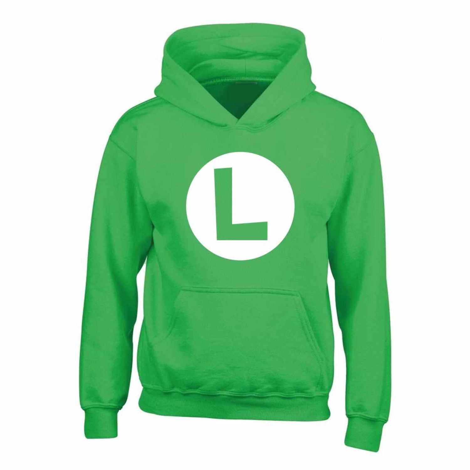 Super Mario Boys/Girls Luigi Badge Hoodie